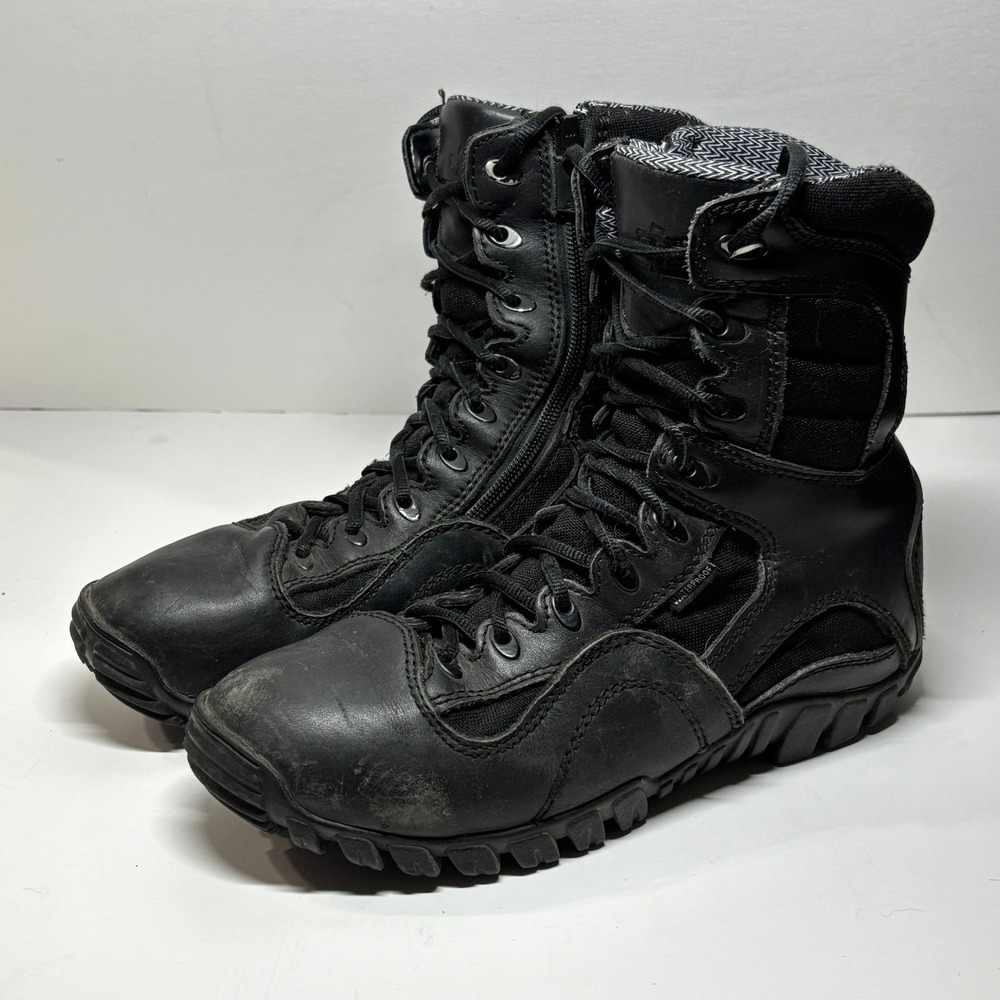 Tactical Research Khyber TR602WP Black Waterproof Side Zip Boots Mens‎ 8R Vibram